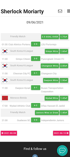 Sherlock MORIARTY Betting Tips apk free download for android 1.1.1 list_3