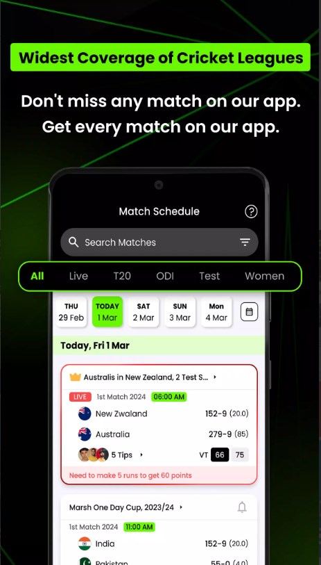 AllCric Cricket Score App for Android Download 2.0.8 list_4