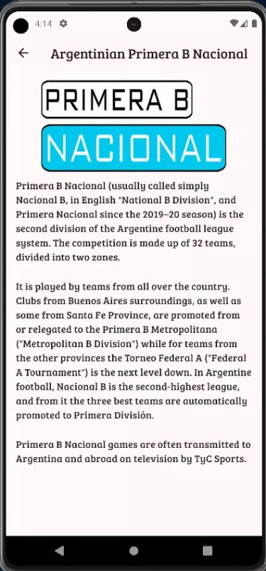 Argentina Soccer App for Android Download 0.4 list_3