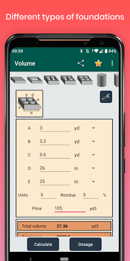 Cement Concrete Calculator ft list_22