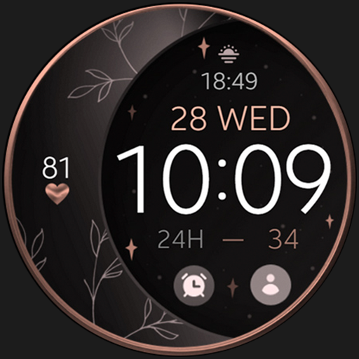 Moon Rose Gold watch face