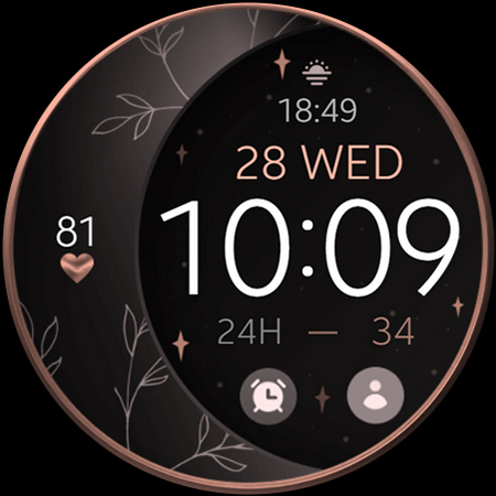 Moon Rose Gold watch face list_25
