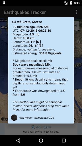 Earthquakes Tracker list_3