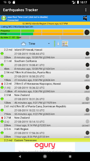 Earthquakes Tracker list_1