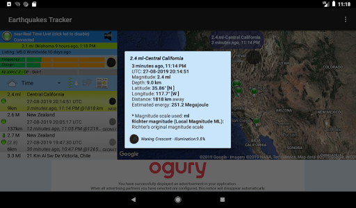 Earthquakes Tracker list_11