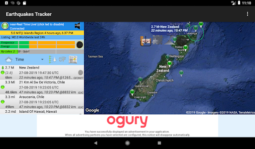 Earthquakes Tracker list_9