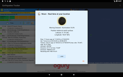 Earthquakes Tracker list_20