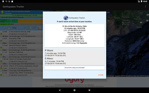 Earthquakes Tracker list_21