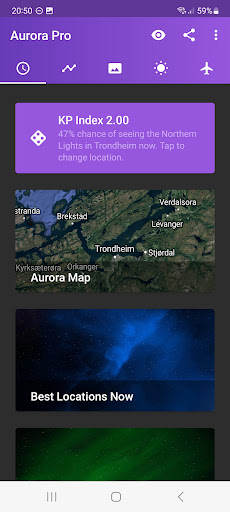 My Aurora Forecast & Alerts list_1