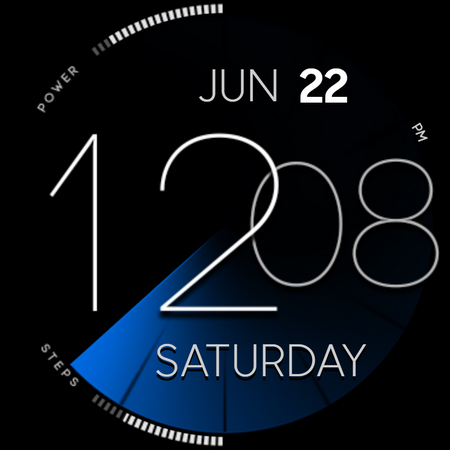 ZION Blue - digital watch face list_8
