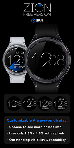 ZION Blue - digital watch face list_3