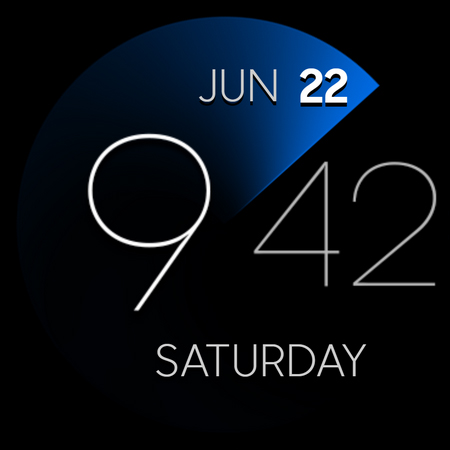 ZION Blue - digital watch face list_9