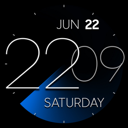 ZION Blue - digital watch face list_14